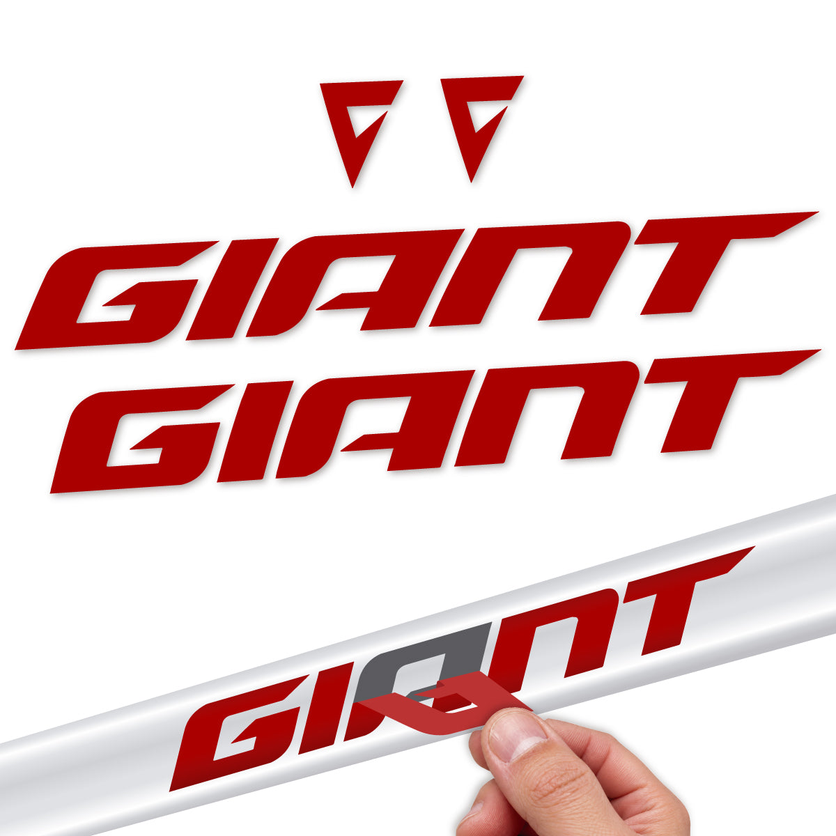 Compatible Stickers for Giant Anthem 2026, Frame vinyl decals - Dark Red
