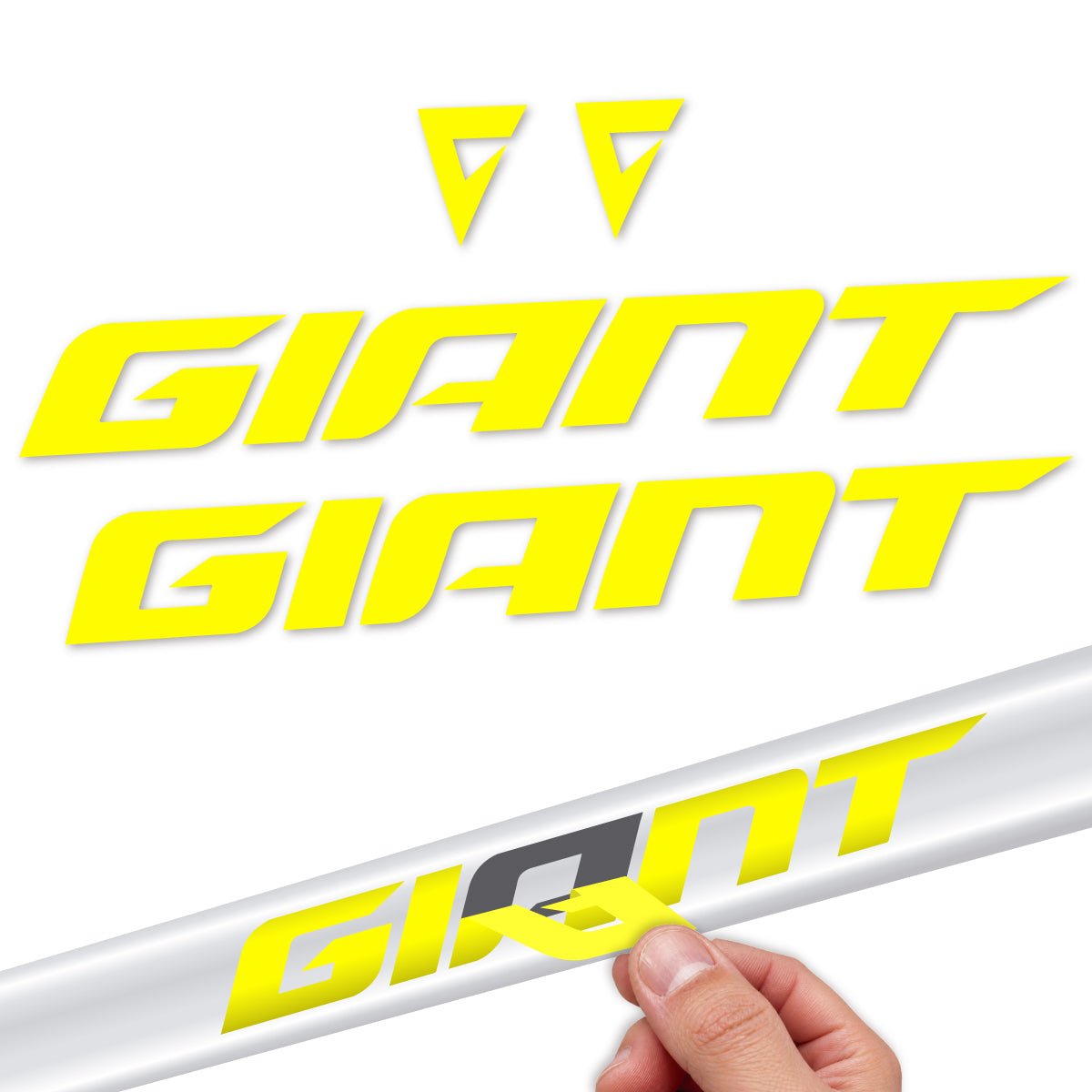 Compatible Stickers for Giant TCR 2025-2026, Frame vinyl decals - Lemon Yellow