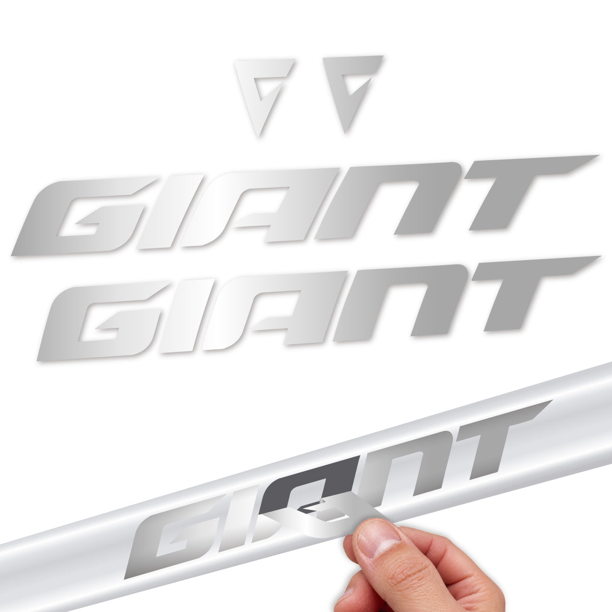 Compatible Stickers for Giant Anthem 2026, Frame vinyl decals - Light Silver