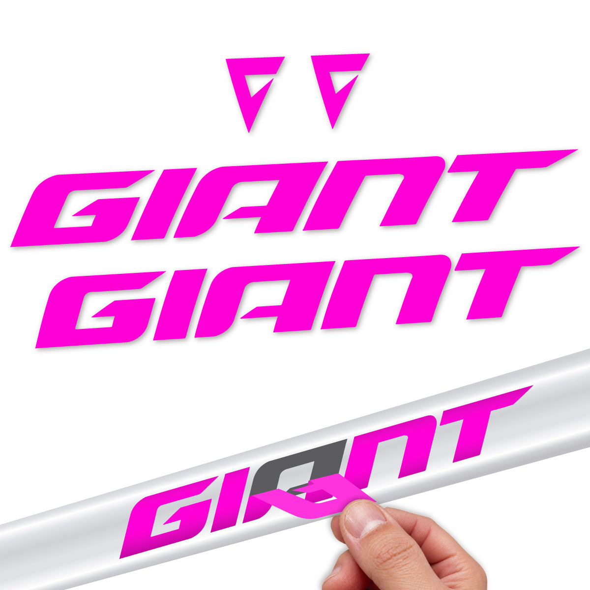 Compatible Stickers for Giant Anthem 2026, Frame vinyl decals - Fuchsia Neon