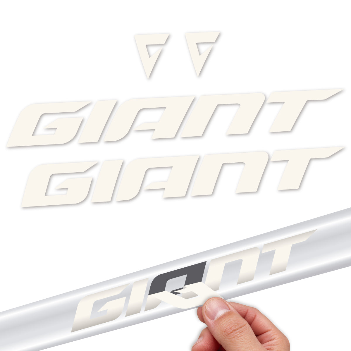 Compatible Stickers for Giant Anthem 2026, Frame vinyl decals - Bone White