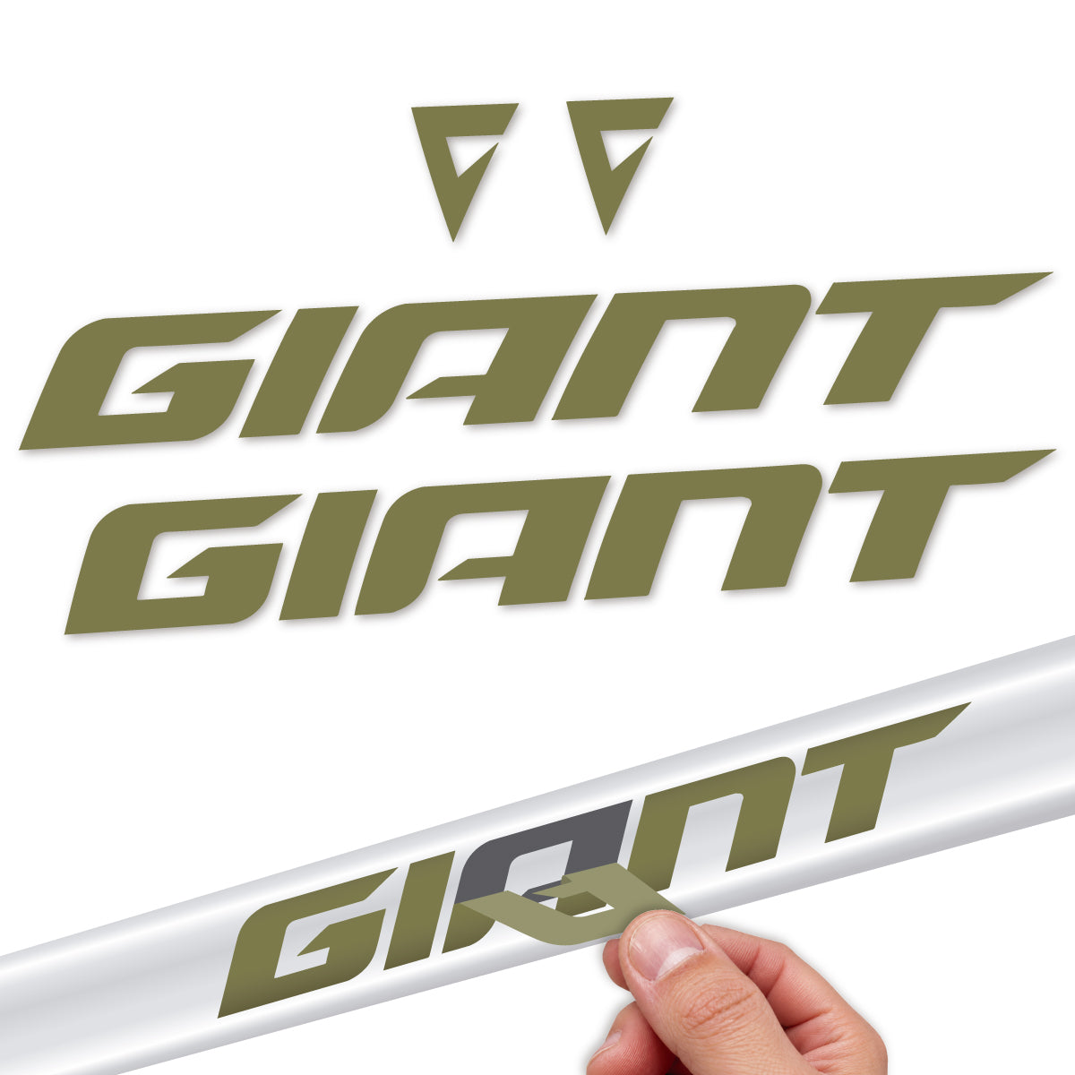 Compatible Stickers for Giant Anthem 2026, Frame vinyl decals - Khaki