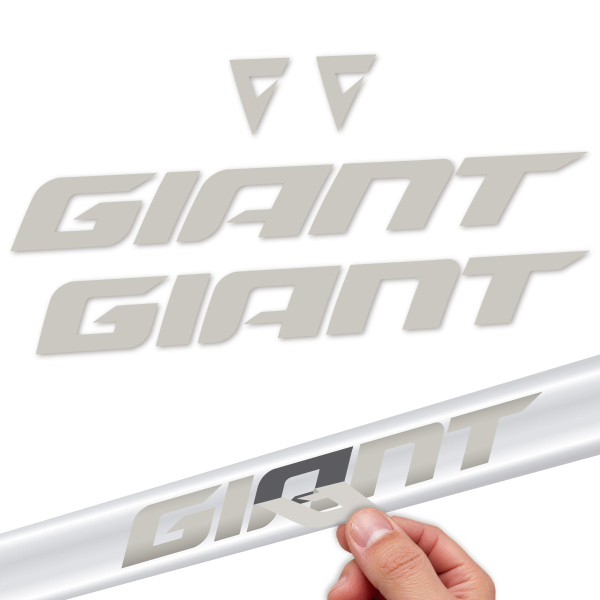 Compatible Stickers for Giant Propel 2023-2024, Frame vinyl decals - Light Grey