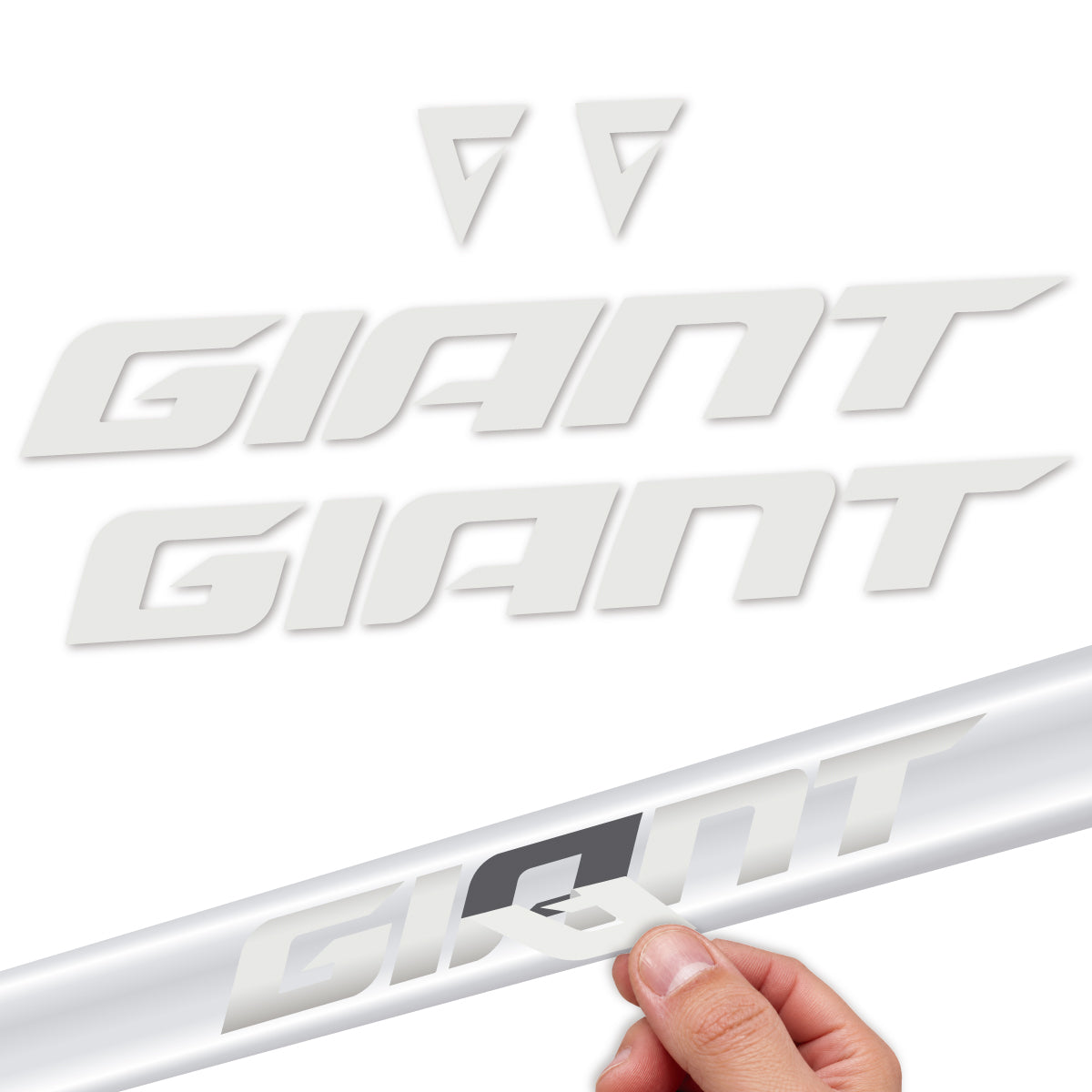 Compatible Stickers for Giant Anthem 2026, Frame vinyl decals - Pearl Grey