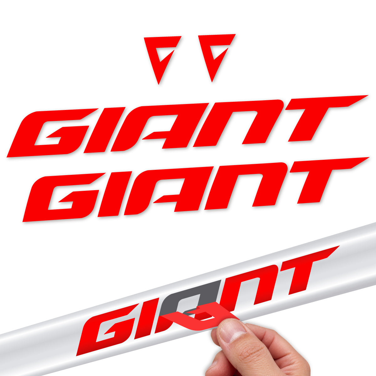 Compatible Stickers for Giant Anthem 2026, Frame vinyl decals - Orange Red
