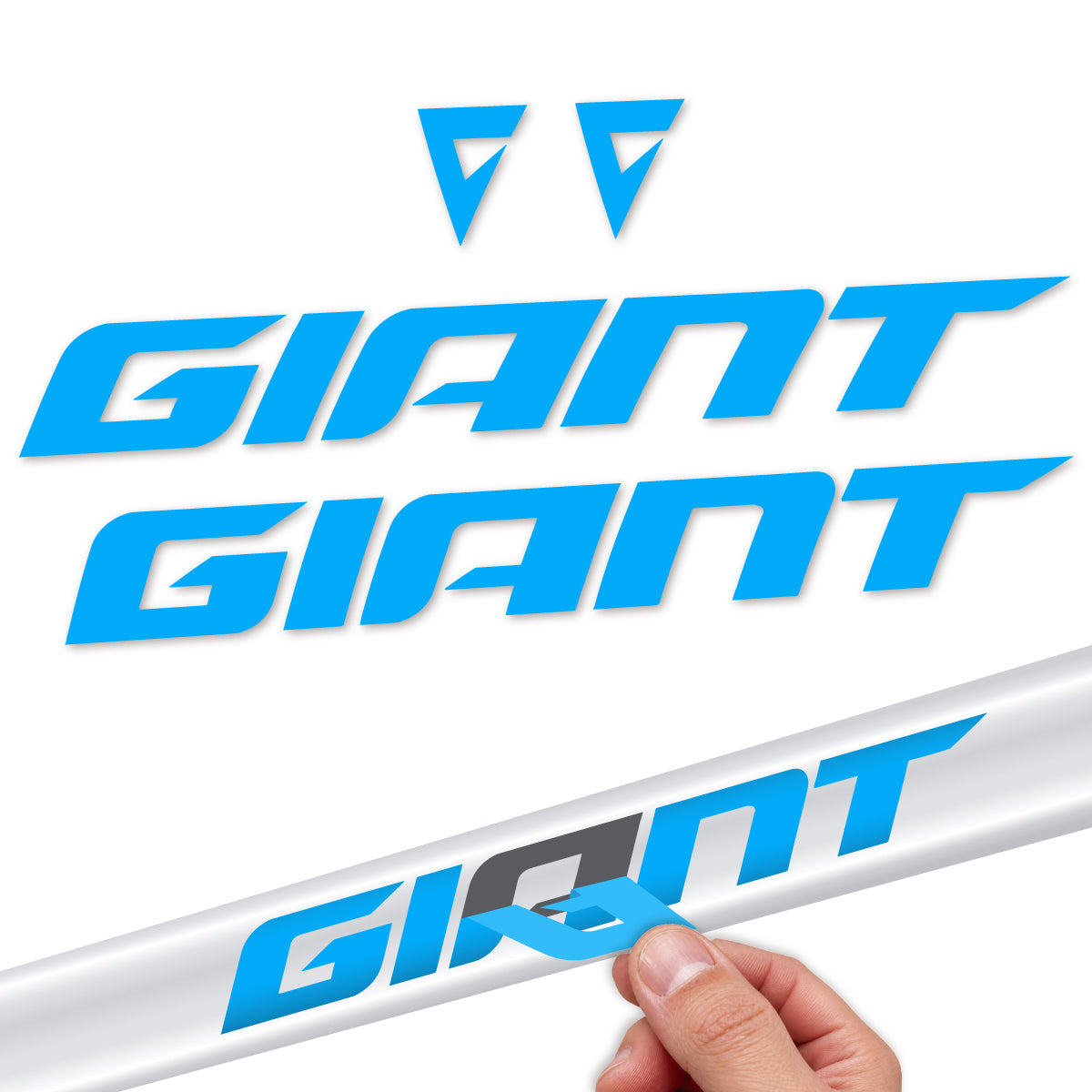 Compatible Stickers for Giant Anthem 2024-2025, Frame vinyl decals - Light Blue