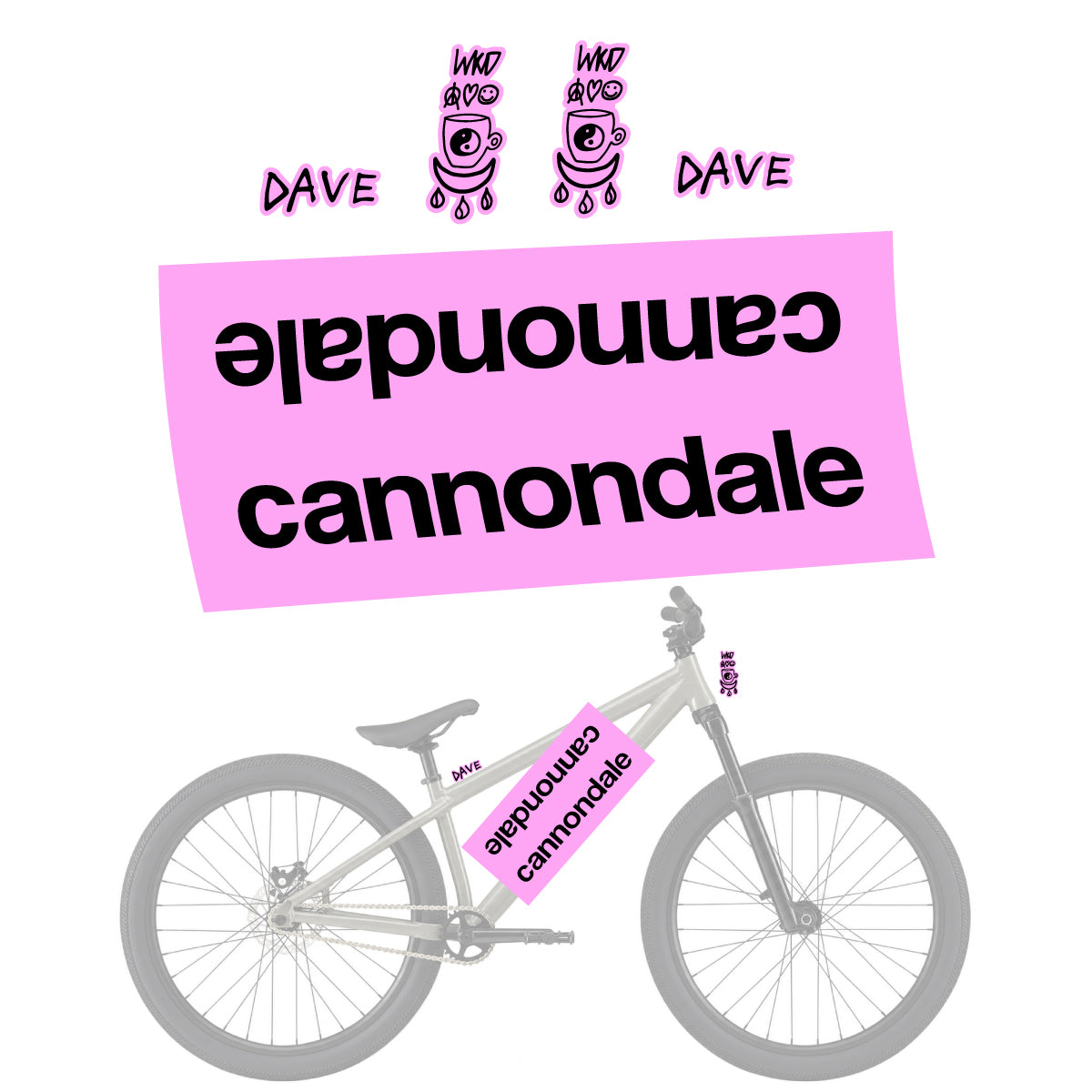 Compatible Stickers for Cannondale Dave v2, Helmet vinyl decals - Light Lilac