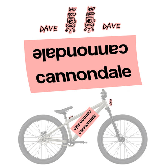 Salmon Pink decal for Cannondale Dave v2 helmet – bike sticker vinyl