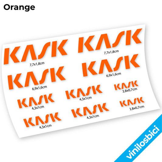 Orange decal for Kask helmet – bike sticker vinyl