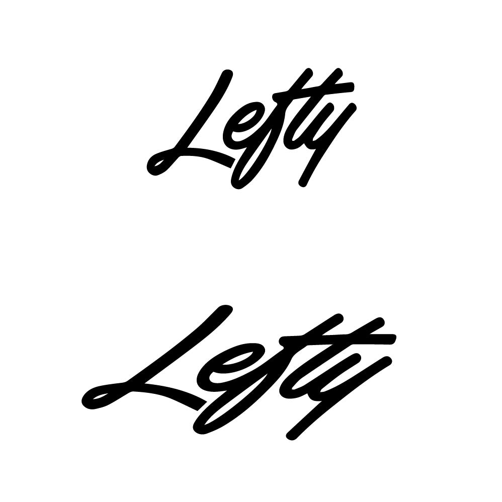 Aufkleber Lefty, Logo, Fahrradaufkleber Vinyl