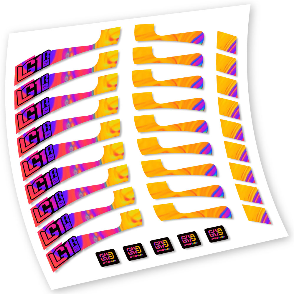 Decals, E-Thirteen LG1 DH, MTB Wheel, Bike sticker vinyl