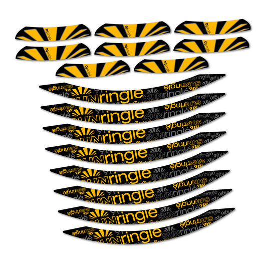 Medium Yellow decal for Sun Ringle DJ Single 2017-2018 MTB wheel 26" – bike sticker vinyl