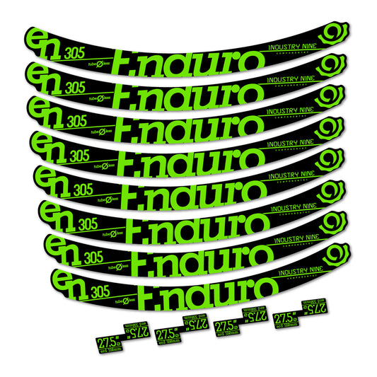 Apple Green decal for Industry Nine Enduro 305 v2 2016-2017 MTB wheel 27.5" – bike sticker vinyl