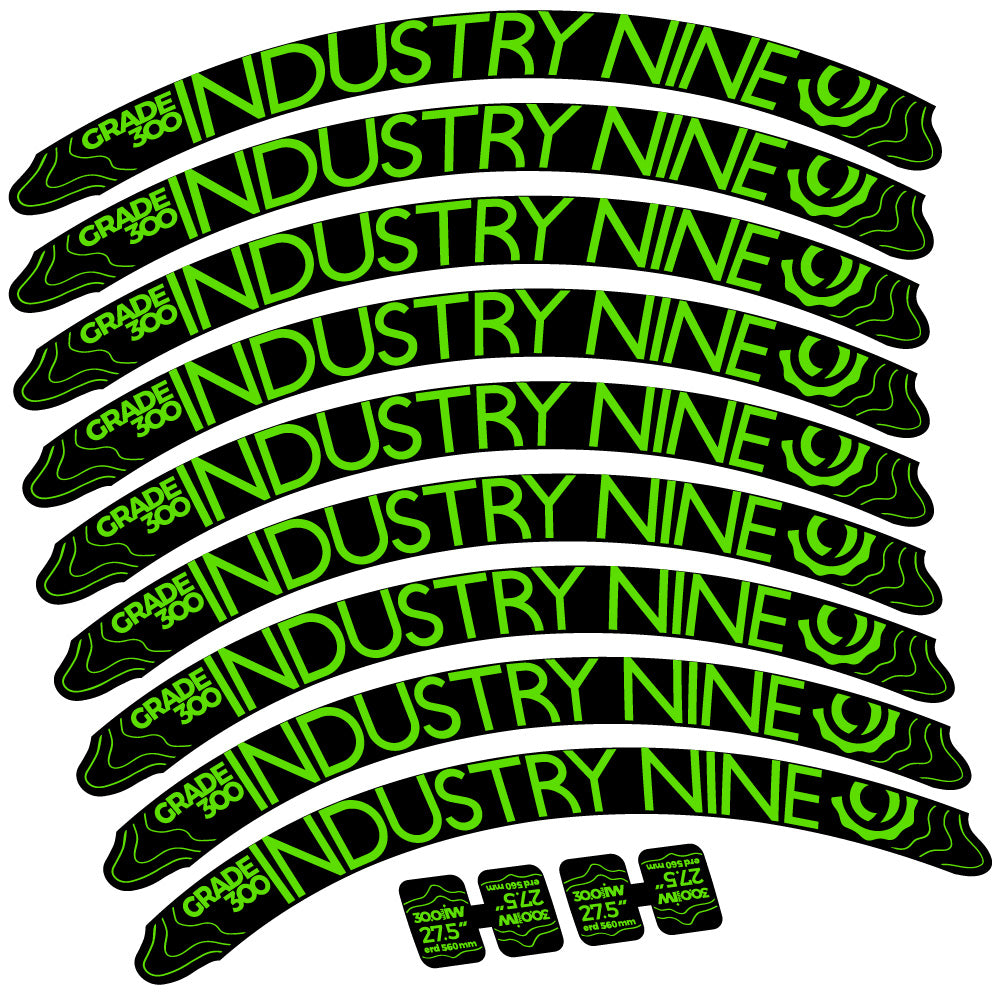 Decal Industry Nine Grade 300, MTB Wheel 27,5, bike sticker vinyl