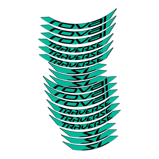 Green Turquoise decal for Roval Traverse SL 2015-2017 MTB wheel 27.5" – bike sticker vinyl