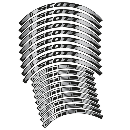 Chrome Silver decal for Scott Gambler 27 5 MTB wheel – bike sticker vinyl