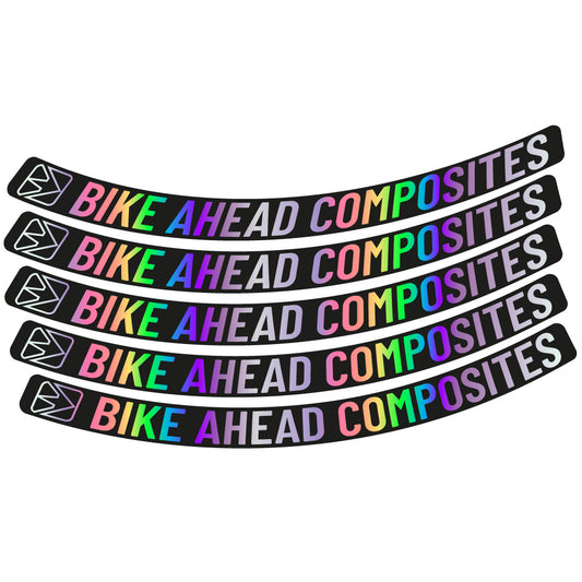 Hollographic decal for Bike Ahead Composites Biturbo RS MTB wheel 29" – bike sticker vinyl