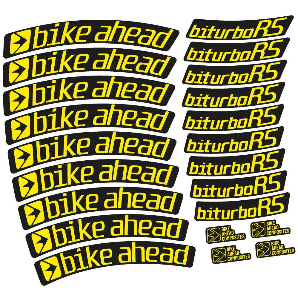 Decal Bike Ahead Biturbo RS 2017, MTB Wheel 29, bike sticker vinyl
