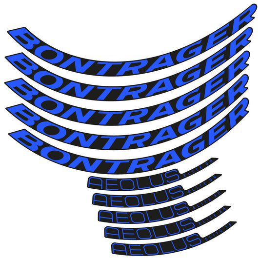 Bontrager Aeolus Elite 35 V2 Felgenaufkleber 35 mm in Medium Blue
