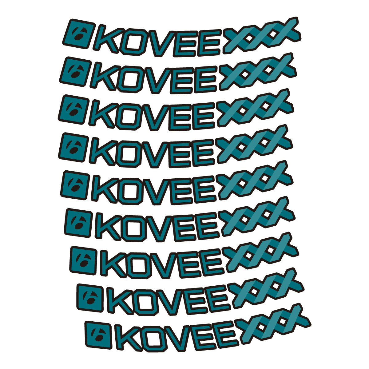 Dark Turquoise decal for Bontrager Kovee XXX MTB wheel 29" – bike sticker vinyl