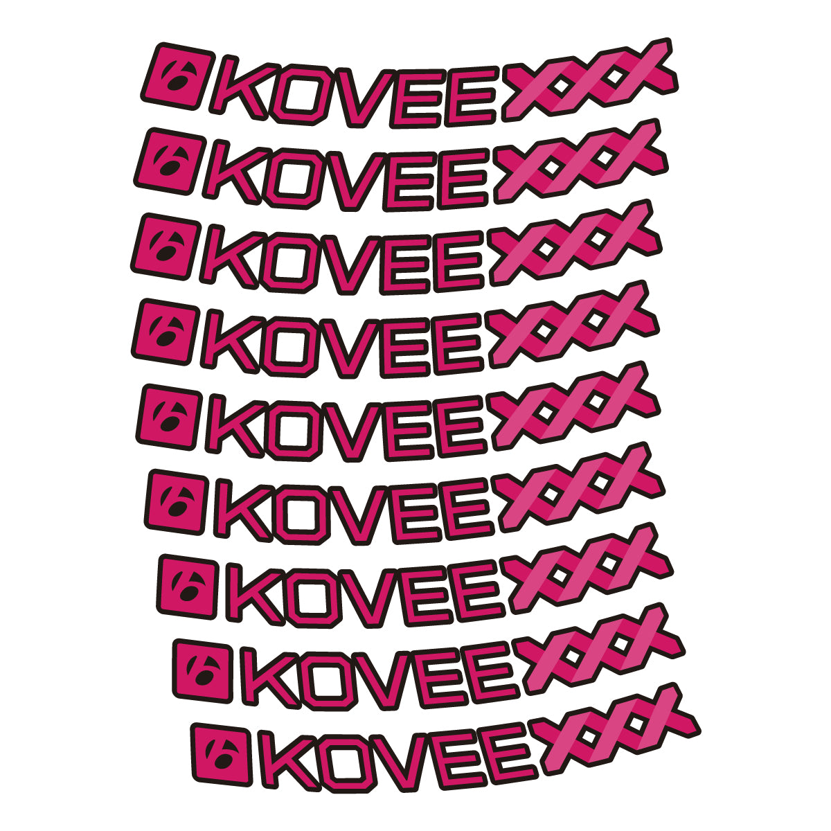 Dark Pink decal for Bontrager Kovee XXX MTB wheel 29" – bike sticker vinyl