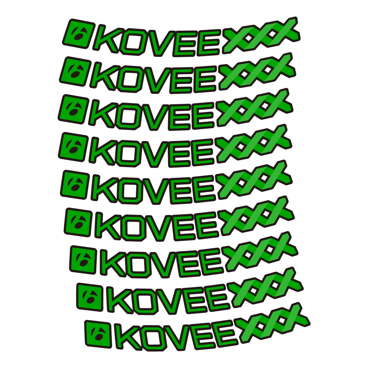 Green decal for Bontrager Kovee XXX MTB wheel 29" – bike sticker vinyl