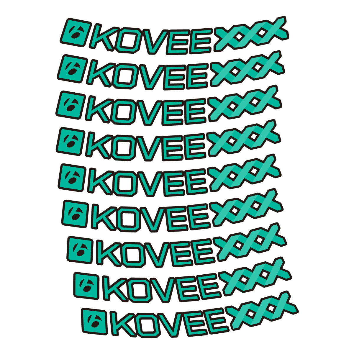Green Turquoise decal for Bontrager Kovee XXX MTB wheel 29" – bike sticker vinyl