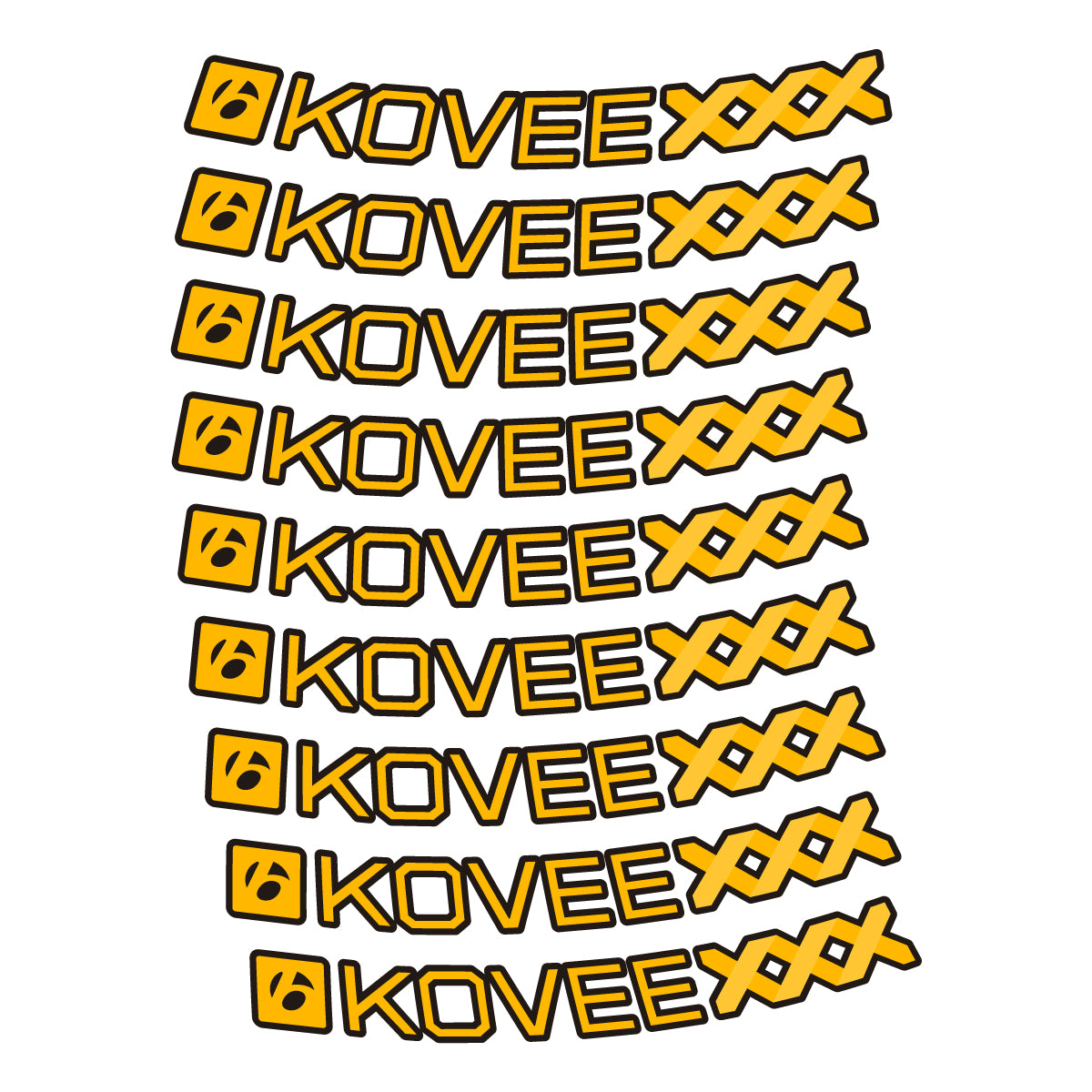 Medium Yellow decal for Bontrager Kovee XXX MTB wheel 29" – bike sticker vinyl