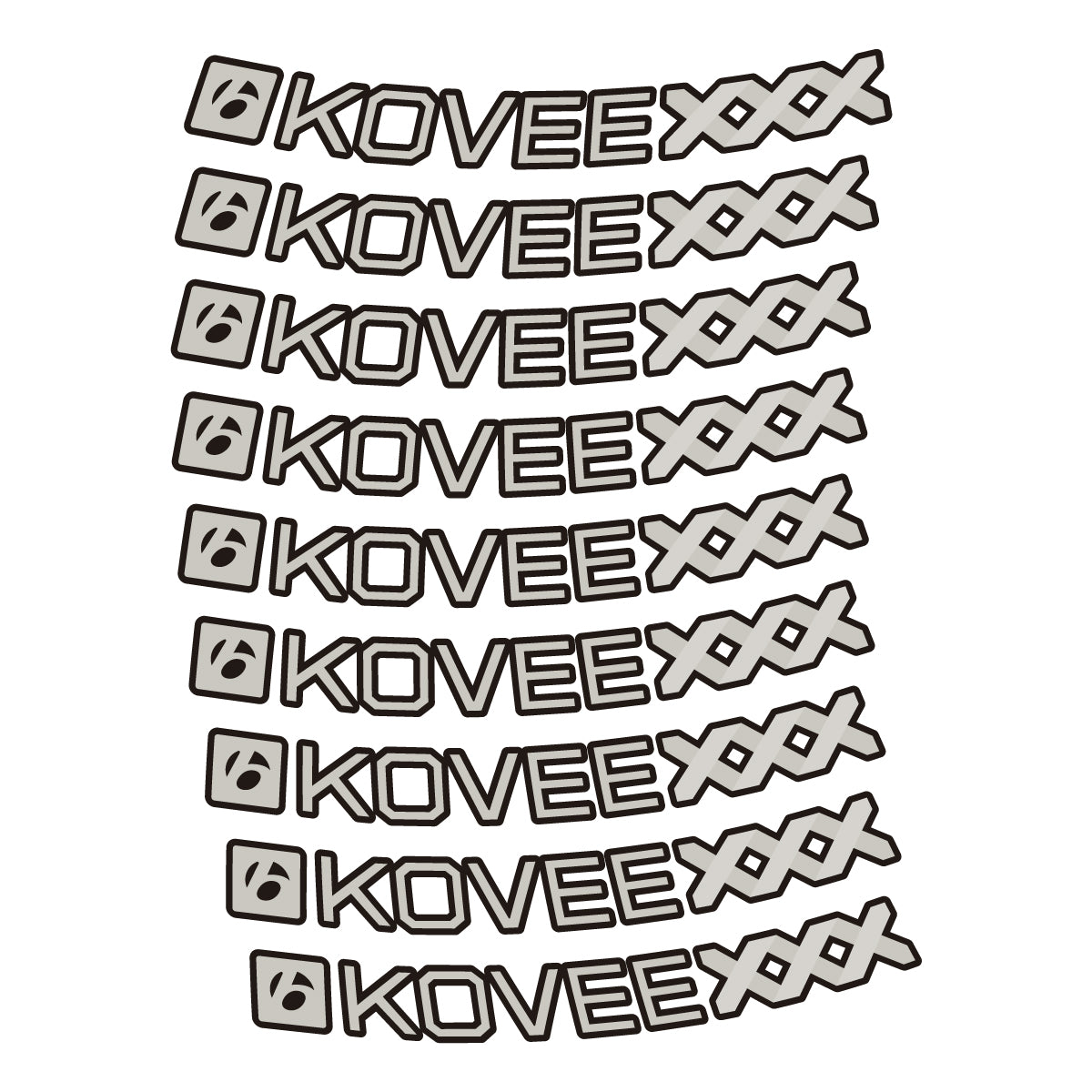Light Grey decal for Bontrager Kovee XXX MTB wheel 29" – bike sticker vinyl
