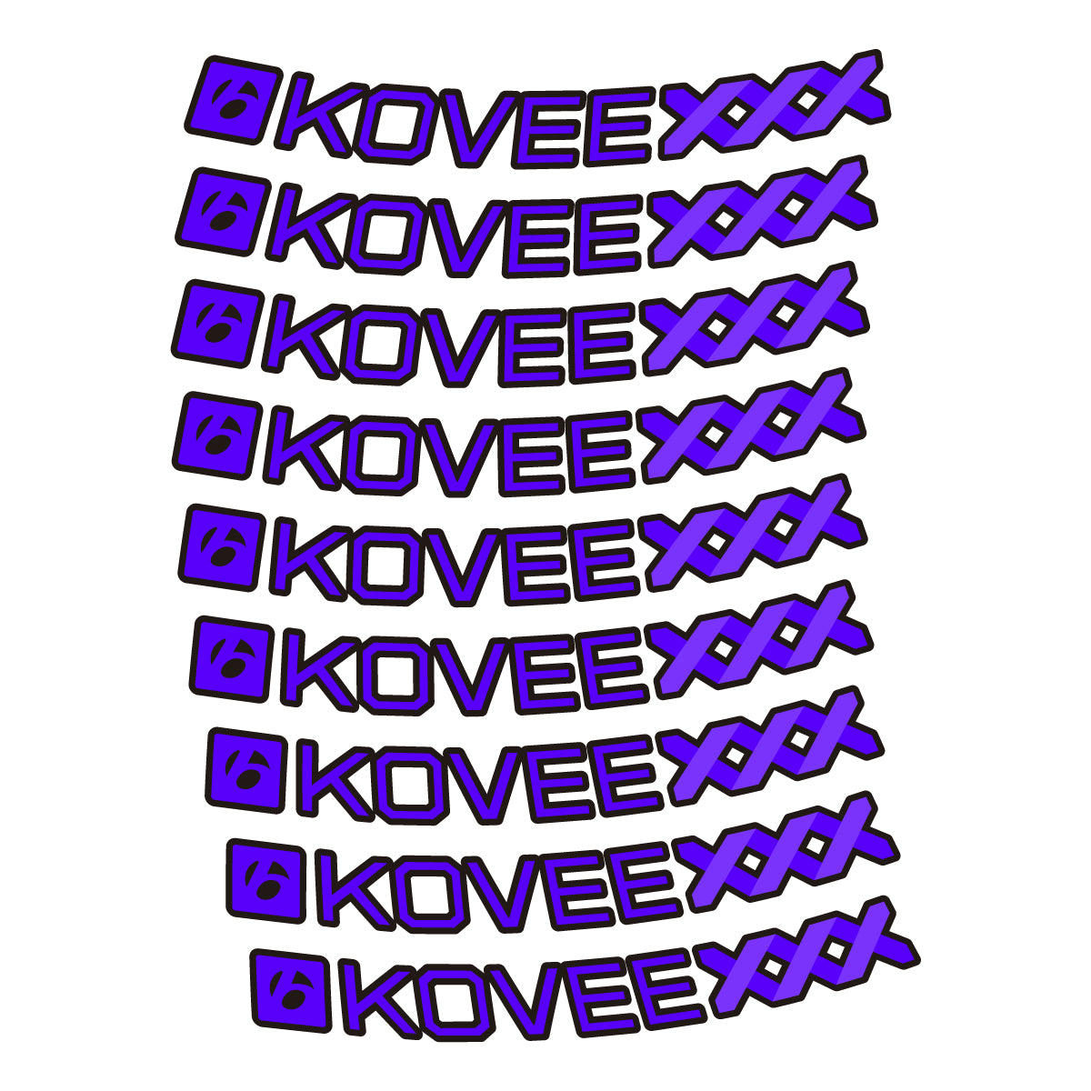 Reflex Blue decal for Bontrager Kovee XXX MTB wheel 29" – bike sticker vinyl