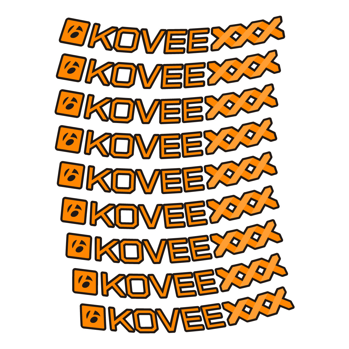 Saffron Yellow decal for Bontrager Kovee XXX MTB wheel 29" – bike sticker vinyl