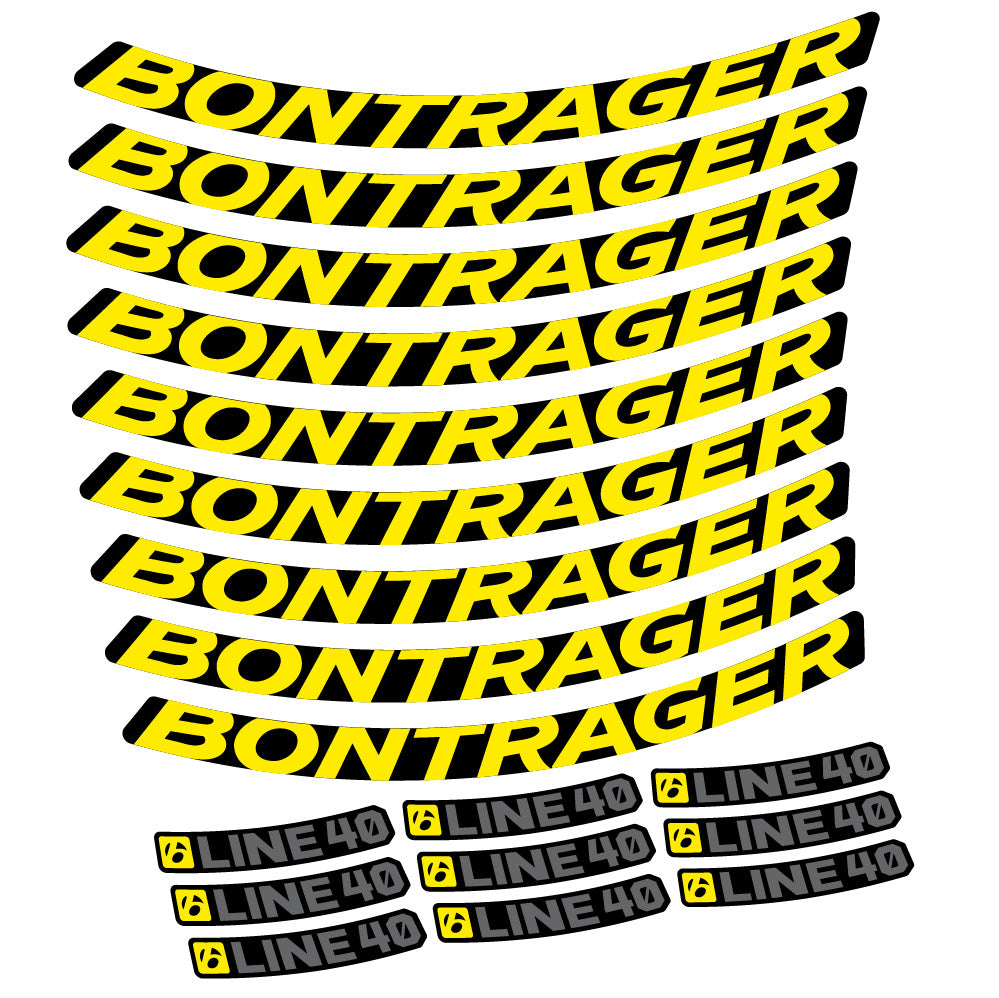 Aufkleber Bontrager Line 40, MTB-Rad 29, Fahrradaufkleber Vinyl