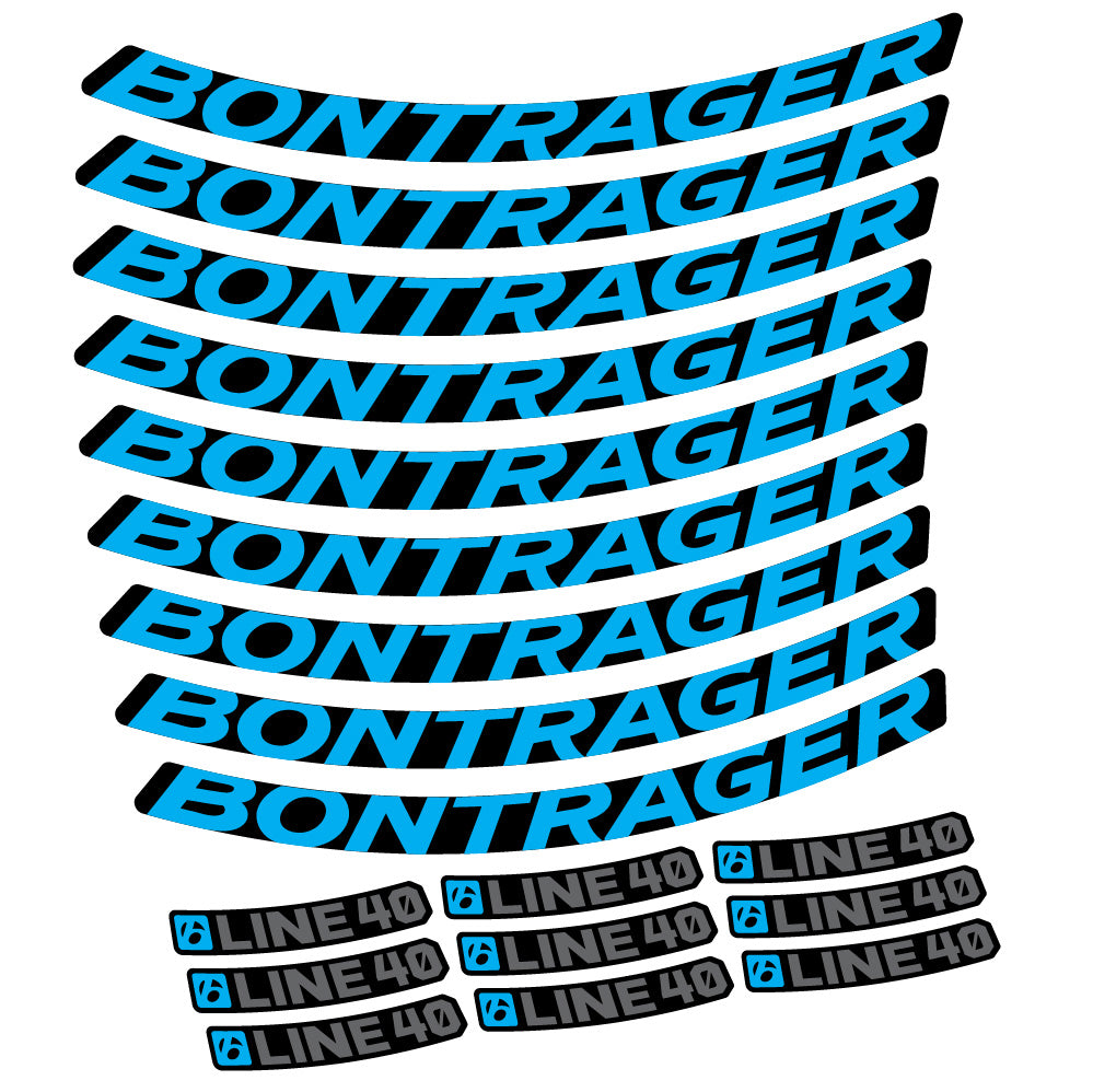 Aufkleber Bontrager Line 40, MTB-Rad 29, Fahrradaufkleber Vinyl