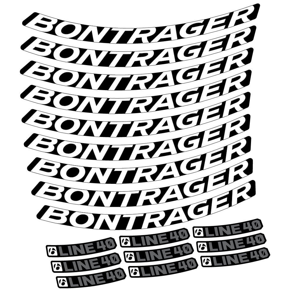Aufkleber Bontrager Line 40, MTB-Rad 29, Fahrradaufkleber Vinyl