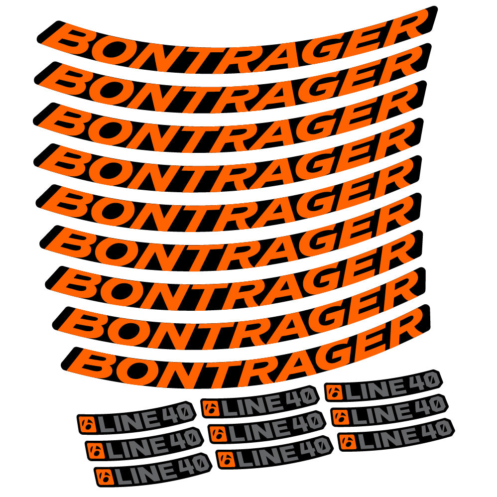 Aufkleber Bontrager Line 40, MTB-Rad 29, Fahrradaufkleber Vinyl