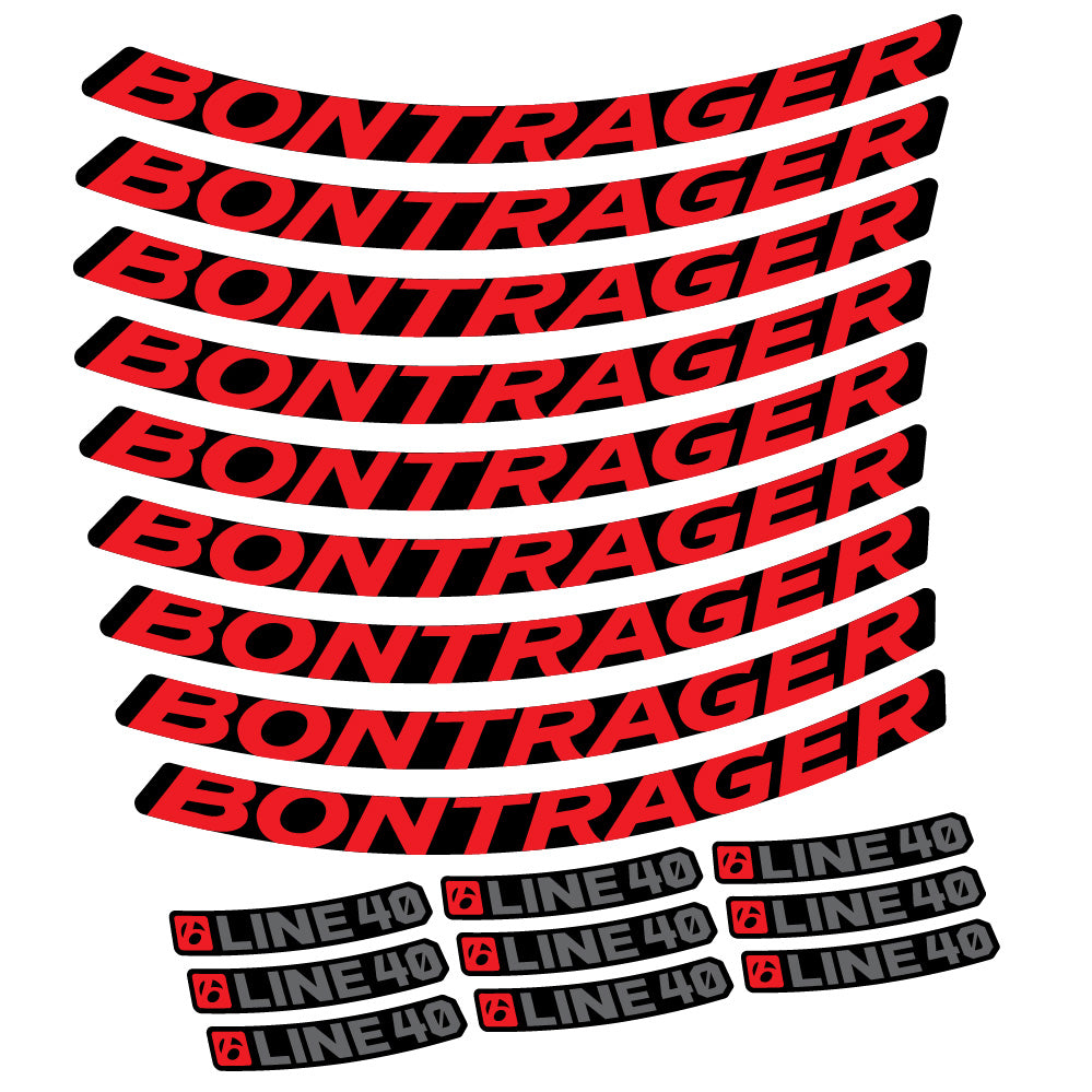 Aufkleber Bontrager Line 40, MTB-Rad 29, Fahrradaufkleber Vinyl