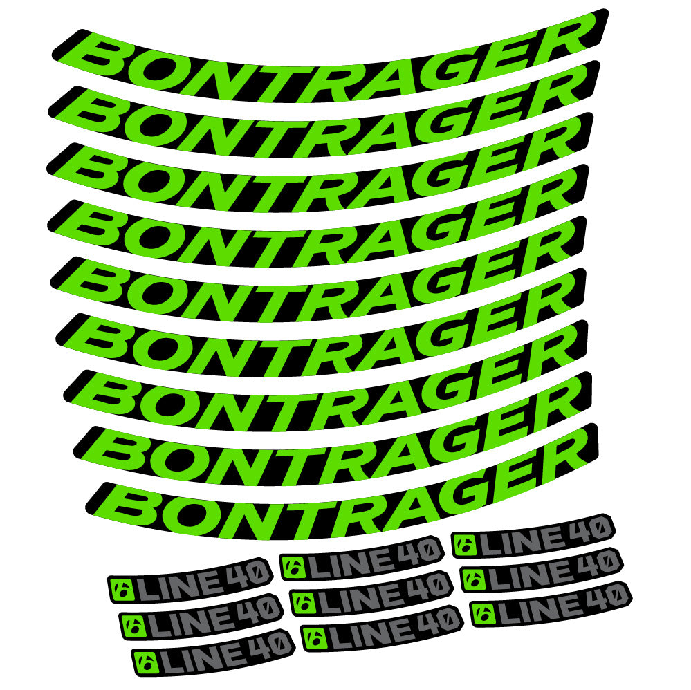 Aufkleber Bontrager Line 40, MTB-Rad 29, Fahrradaufkleber Vinyl