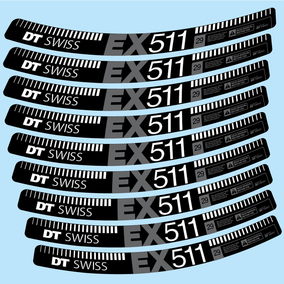 Decal DT Swiss EX 511, MTB Wheel 29, bike sticker vinyl