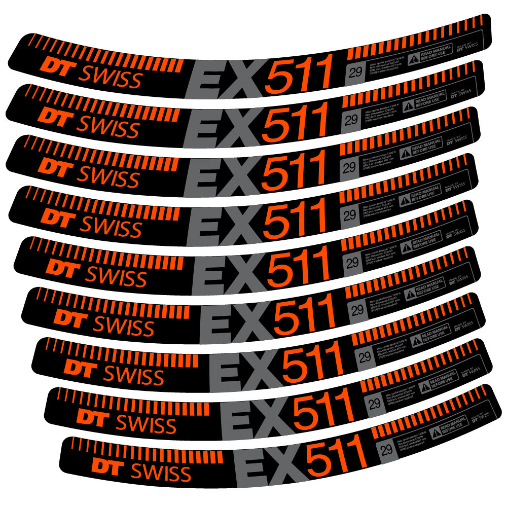 Decal DT Swiss EX 511, MTB Wheel 29, bike sticker vinyl