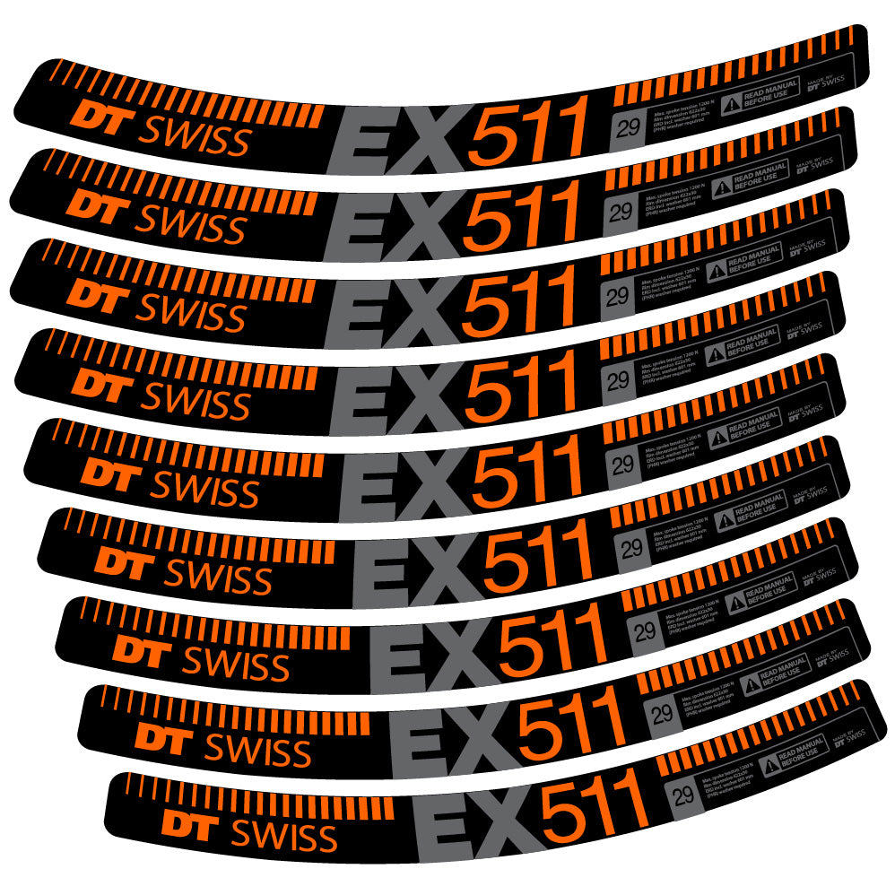 Decal DT Swiss EX 511, MTB Wheel 29, bike sticker vinyl