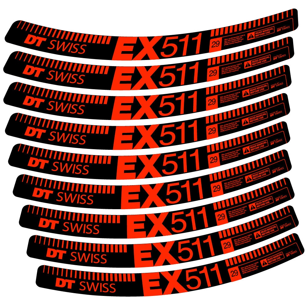 Decal DT Swiss EX 511, MTB Wheel 29, bike sticker vinyl