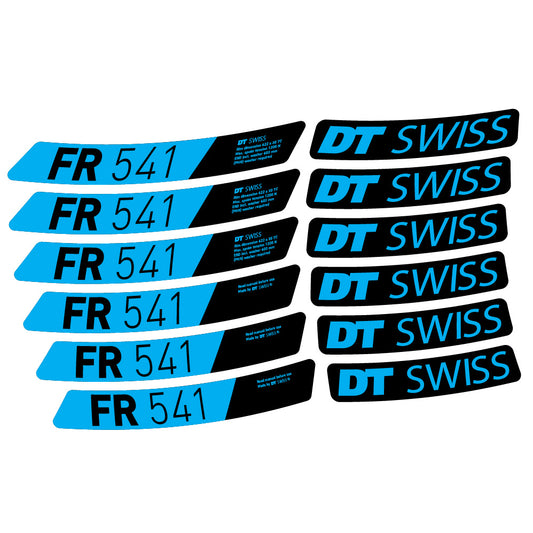 Sky Blue decal for DT Swiss FR 541 MTB wheel 29" – bike sticker vinyl