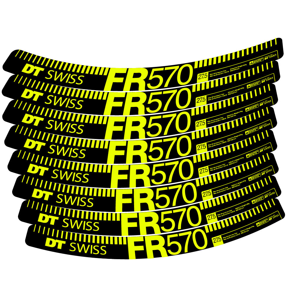 Aufkleber DT Swiss FR 570, MTB-Rad 29, Fahrradaufkleber Vinyl