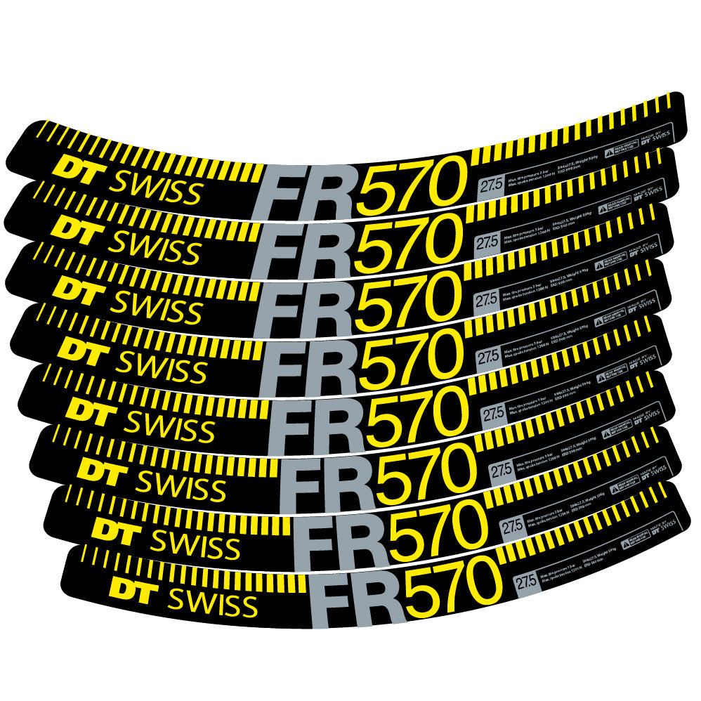 Aufkleber DT Swiss FR 570, MTB-Rad 29, Fahrradaufkleber Vinyl