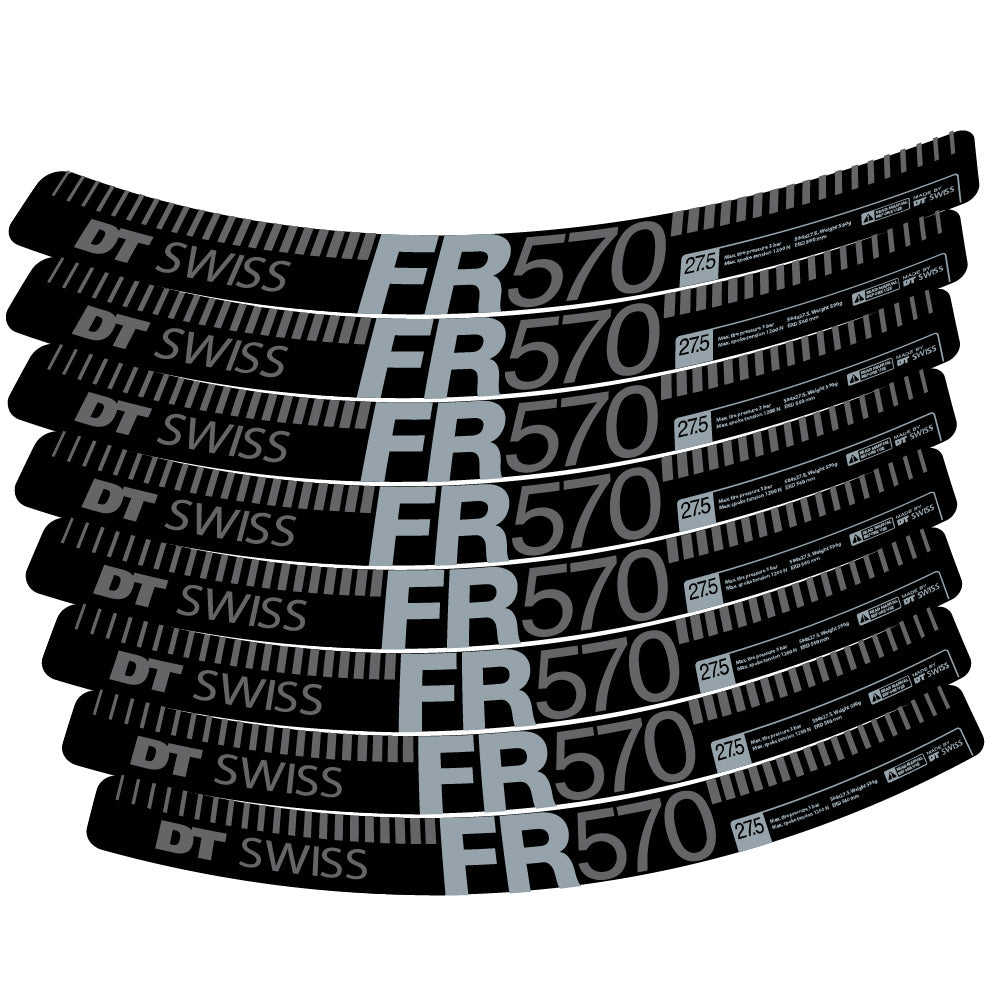 Aufkleber DT Swiss FR 570, MTB-Rad 29, Fahrradaufkleber Vinyl