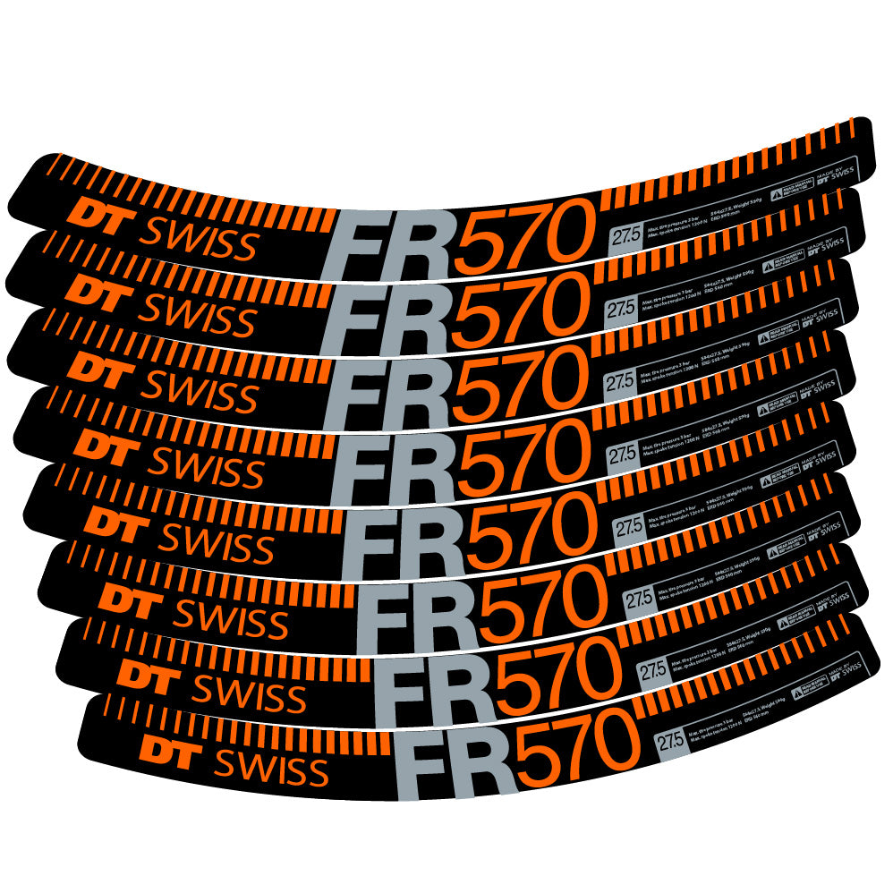 Aufkleber DT Swiss FR 570, MTB-Rad 29, Fahrradaufkleber Vinyl