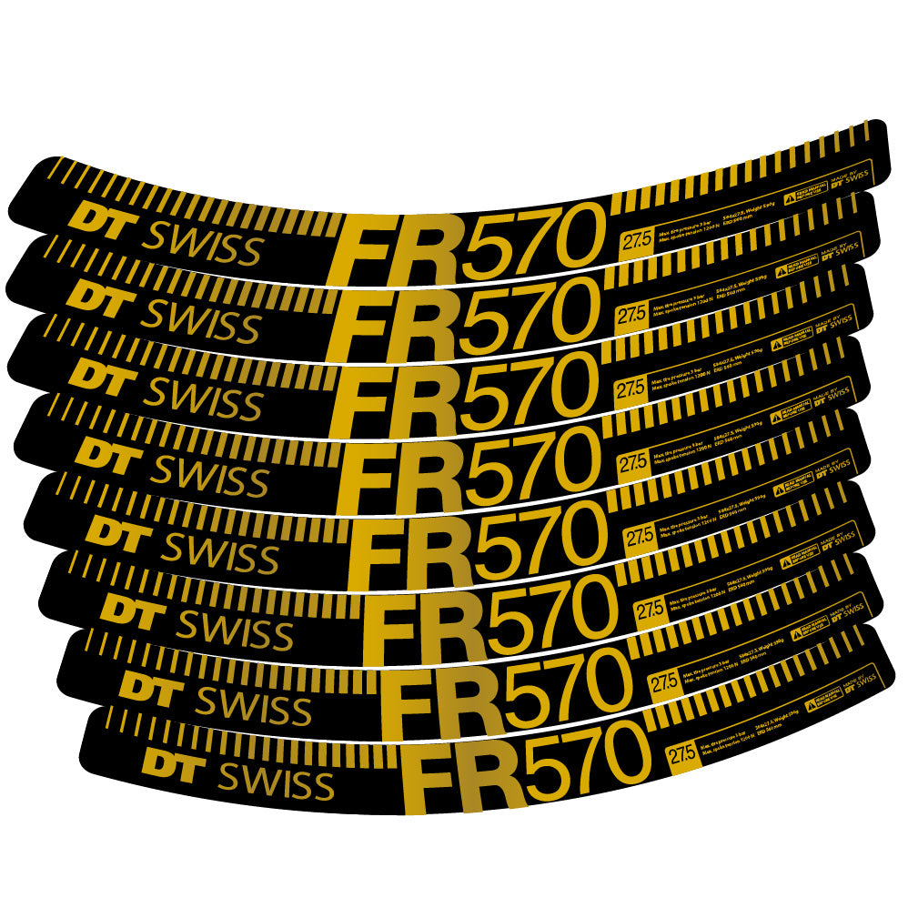 Aufkleber DT Swiss FR 570, MTB-Rad 29, Fahrradaufkleber Vinyl