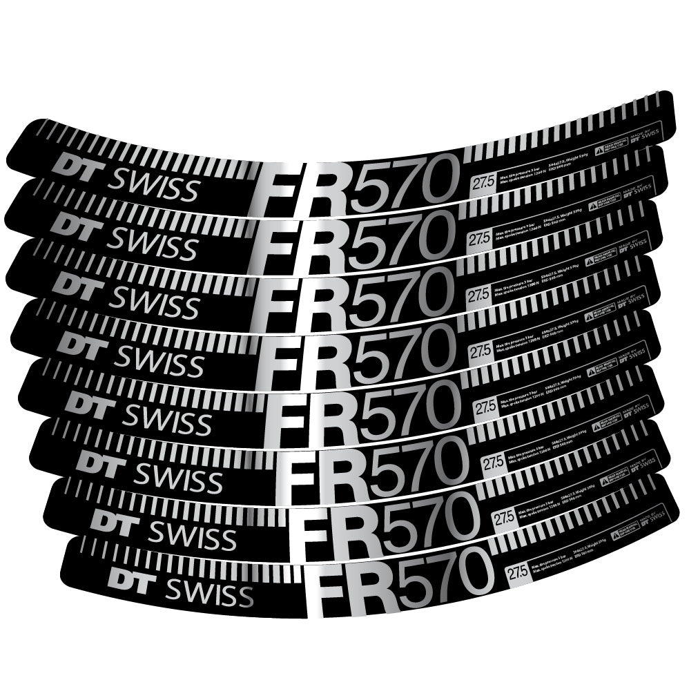 Aufkleber DT Swiss FR 570, MTB-Rad 29, Fahrradaufkleber Vinyl