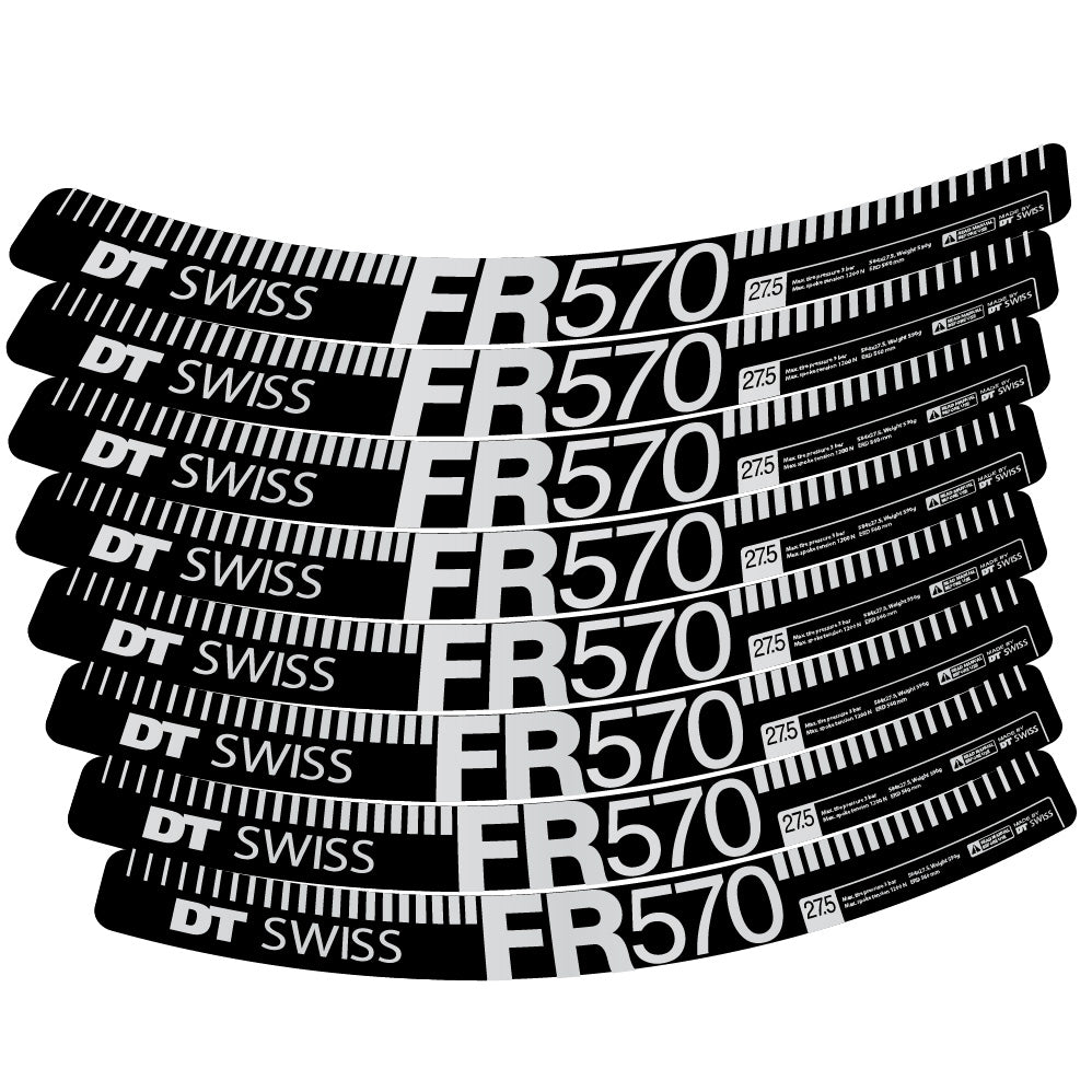 Aufkleber DT Swiss FR 570, MTB-Rad 29, Fahrradaufkleber Vinyl