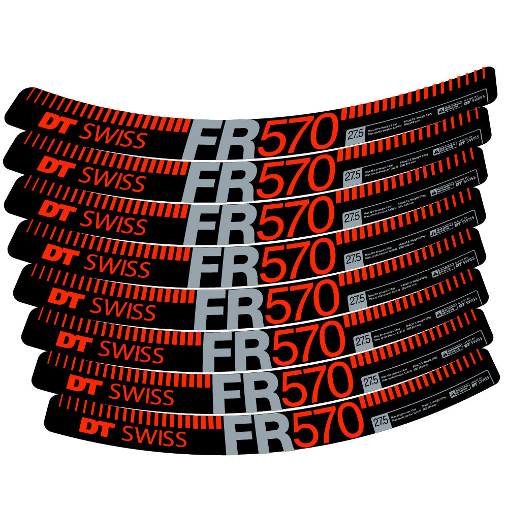 Aufkleber DT Swiss FR 570, MTB-Rad 29, Fahrradaufkleber Vinyl